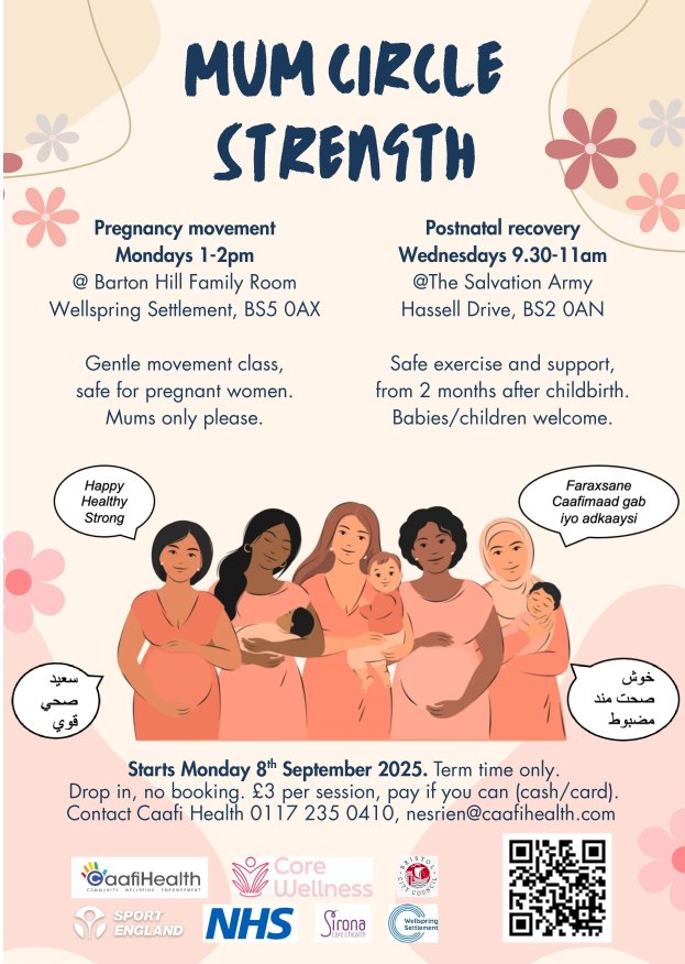 Mum Circle Strength sessions flyer